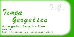 timea gergelics business card