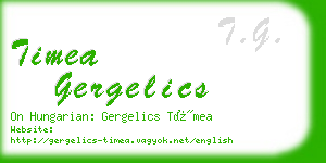 timea gergelics business card